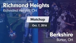 Matchup: Richmond Heights vs. Berkshire  2016