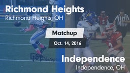 Matchup: Richmond Heights vs. Independence  2016