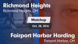 Matchup: Richmond Heights vs. Fairport Harbor Harding  2016