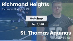 Matchup: Richmond Heights vs. St. Thomas Aquinas  2017