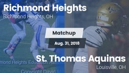 Matchup: Richmond Heights vs. St. Thomas Aquinas  2018