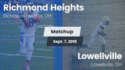 Matchup: Richmond Heights vs. Lowellville  2018