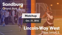 Matchup: Sandburg vs. Lincoln-Way West  2016