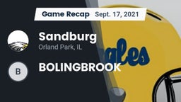 Recap: Sandburg  vs. BOLINGBROOK 2021