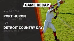 Recap: Port Huron  vs. Detroit Country Day  2016