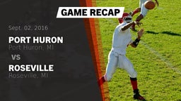 Recap: Port Huron  vs. Roseville  2016