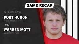 Recap: Port Huron  vs. Warren Mott  2016