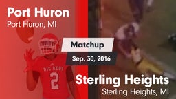 Matchup: Port Huron vs. Sterling Heights  2016