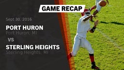 Recap: Port Huron  vs. Sterling Heights  2016