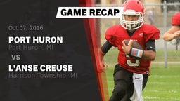 Recap: Port Huron  vs. L'Anse Creuse  2016