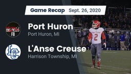 Recap: Port Huron  vs. L'Anse Creuse  2020