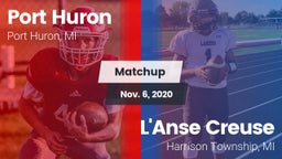 Matchup: Port Huron vs. L'Anse Creuse  2020