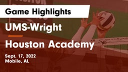 UMS-Wright  vs Houston Academy  Game Highlights - Sept. 17, 2022