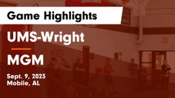 UMS-Wright  vs MGM Game Highlights - Sept. 9, 2023