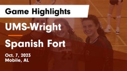 UMS-Wright  vs Spanish Fort  Game Highlights - Oct. 7, 2023