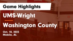 UMS-Wright  vs Washington County  Game Highlights - Oct. 10, 2023