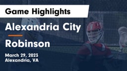 Alexandria City  vs Robinson  Game Highlights - March 29, 2023