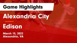 Alexandria City  vs Edison Game Highlights - March 15, 2022