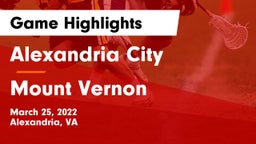 Alexandria City  vs Mount Vernon Game Highlights - March 25, 2022
