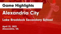 Alexandria City  vs Lake Braddock Secondary School Game Highlights - April 22, 2023