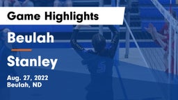 Beulah  vs Stanley  Game Highlights - Aug. 27, 2022