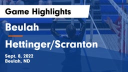 Beulah  vs Hettinger/Scranton  Game Highlights - Sept. 8, 2022