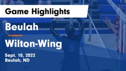 Beulah  vs Wilton-Wing Game Highlights - Sept. 10, 2022