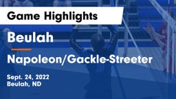 Beulah  vs Napoleon/Gackle-Streeter  Game Highlights - Sept. 24, 2022