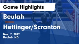 Beulah  vs Hettinger/Scranton  Game Highlights - Nov. 7, 2022