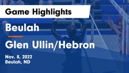 Beulah  vs Glen Ullin/Hebron  Game Highlights - Nov. 8, 2022