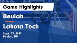 Beulah  vs Lakota Tech  Game Highlights - Sept. 23, 2023
