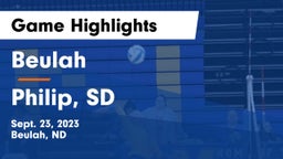 Beulah  vs Philip, SD Game Highlights - Sept. 23, 2023