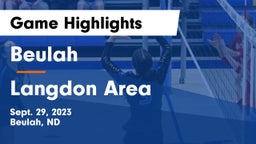 Beulah  vs Langdon Area  Game Highlights - Sept. 29, 2023