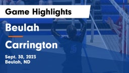 Beulah  vs Carrington  Game Highlights - Sept. 30, 2023