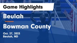 Beulah  vs Bowman County  Game Highlights - Oct. 27, 2023