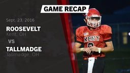 Recap: Roosevelt  vs. Tallmadge  2016