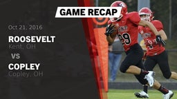 Recap: Roosevelt  vs. Copley  2016