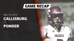 Recap: Callisburg  vs. Ponder 2015