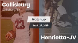 Matchup: Callisburg vs. Henrietta-JV 2018