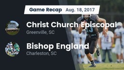Recap: Christ Church Episcopal  vs. Bishop England  2017