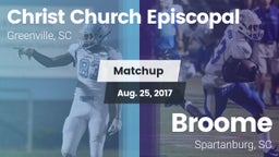 Matchup: Christ Church Episco vs. Broome  2017