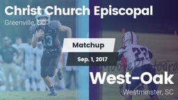 Matchup: Christ Church Episco vs. West-Oak  2017
