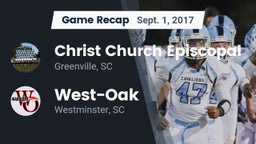 Recap: Christ Church Episcopal  vs. West-Oak  2017