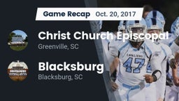 Recap: Christ Church Episcopal  vs. Blacksburg  2017