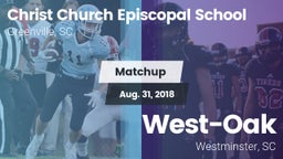 Matchup: Christ Church Episco vs. West-Oak  2018