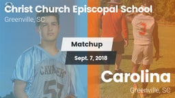 Matchup: Christ Church Episco vs. Carolina  2018