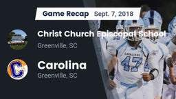 Recap: Christ Church Episcopal School vs. Carolina  2018