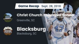 Recap: Christ Church Episcopal School vs. Blacksburg  2018