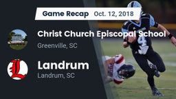 Recap: Christ Church Episcopal School vs. Landrum  2018