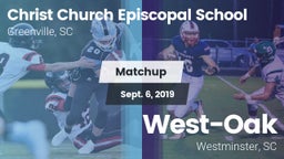 Matchup: Christ Church Episco vs. West-Oak  2019